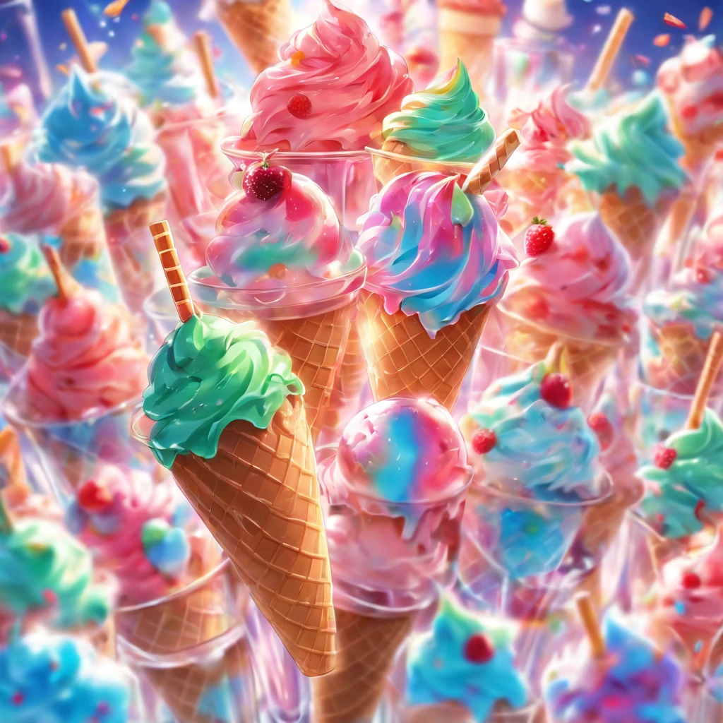 ice cream　glasses　male