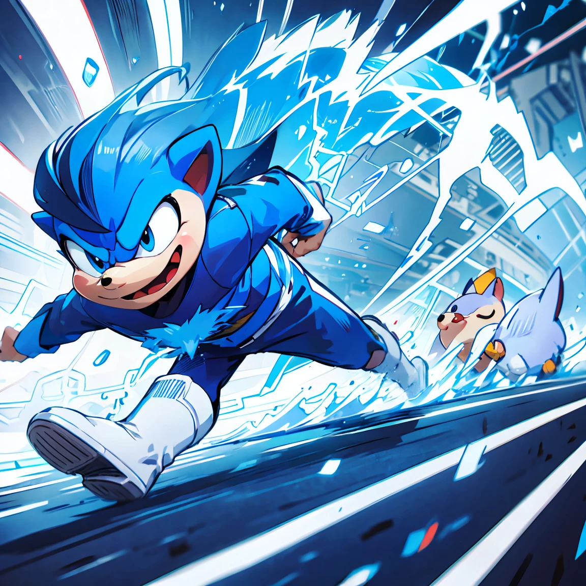 A super fast hedgehog that is also blue