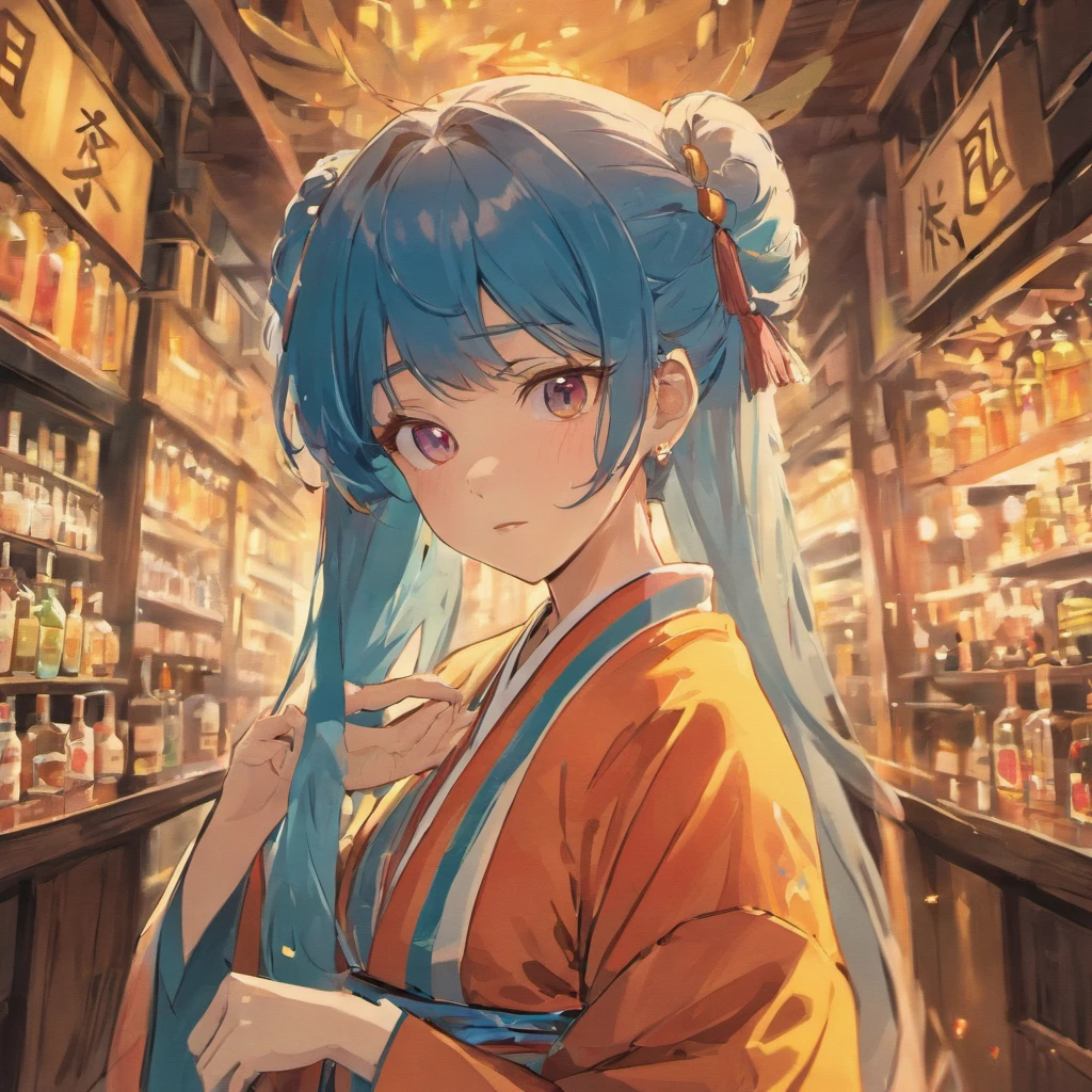 Japanese sake　glasses　woman