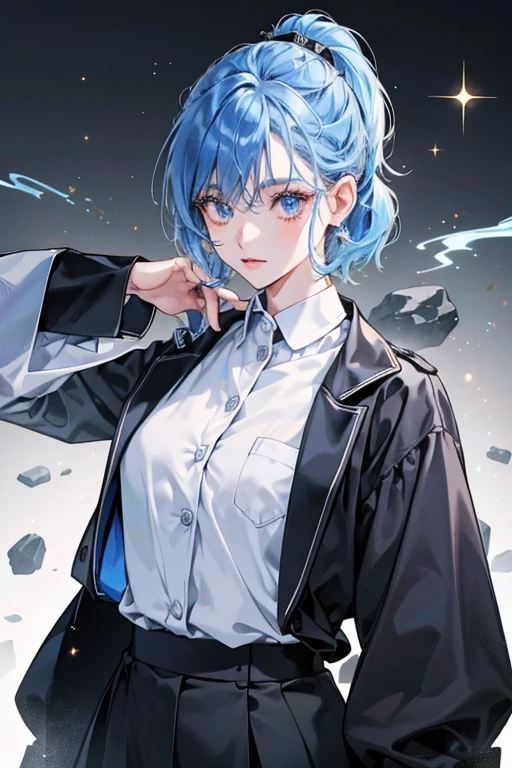 She is a humanoid rock person who wears hospital equipment since she is a nurse. Her skin looks blue, unlike most rock people. She somewhat resembles the Coal Man. It looks like she wears a rock skirt with a shirt that can be seen due to the rocks that are used for sleeves. SPARKLE; GLITTER