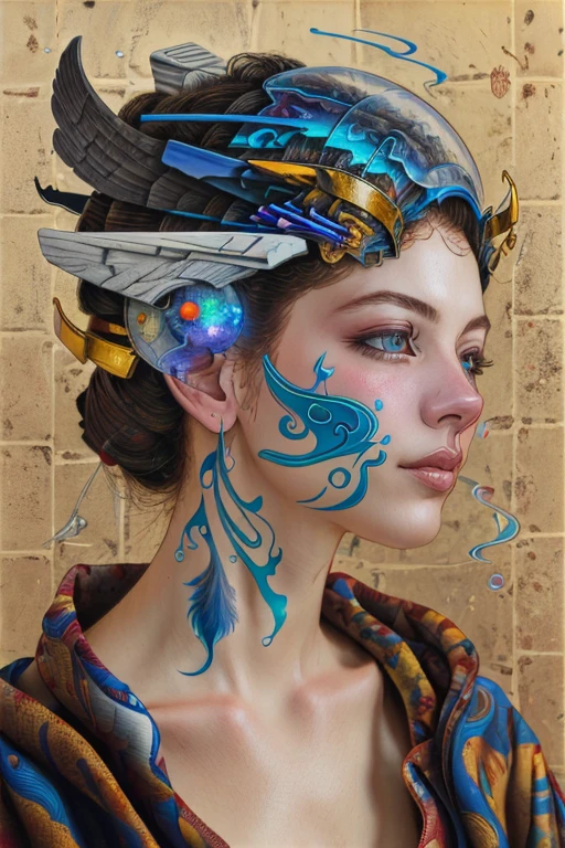 Portrait of a very psychedelic healer, surreal, LSD, face, be familiar with, Complex, elegant, agile, highly be familiar with, digital painting, art station, concept art, Smooth, sharp focus, figure