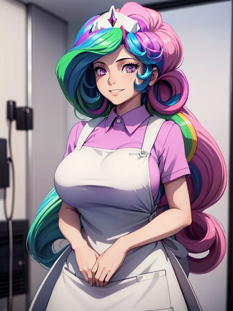 gran calidad ++ Extremely detailed high resolusionolution, very aesthetic, ojos expresivos, (((Cara perfecta))), (((face symmetrical))), ((good anatomy)), (((manos perfectas))), (((8k))), UHD, Fondo de pantalla HD, (((alta calidra detallada, (((((1girl)))))), solamente, Obra maestra, La mejor calidad, high resolusion, Altamente detallado, (illustration), hermosos ojos detallados, (((combatant))), (((((1girl))))), ((((fullbody)))), (((((((princess celestia)))))), (((((arm at side))))), (((((hospital))))), (((standing))), (((((running))))), (((((running to help someone))))), (((smiling))), (((adult body))), (((((hair rings))))), (((bangs))), (((nurse cap))), (((((pink collared dress))))), (((apron))), Cabello largo y ondulado, (((Dedos detallados))), (((Smile))), (((asymmetrical body))), (((asymmetrical hair))), (((asymmetrical clothes))), (((milfication))), (((mature female))), (((((gigantic breasts))))), Dedos precisos, Manos no antinaturales, strange eye, cielo despejado, bright sunny day,

