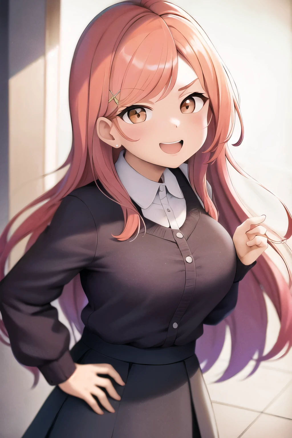 obra de arte, high resolution, Melhor qualidade, 1 garota sozinha, kamisato_Ayaka, Sorriso, quimono