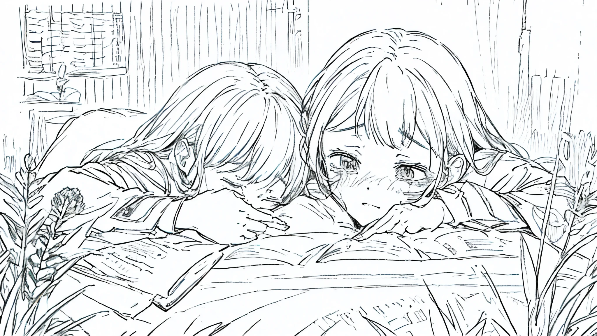 cute anime girl crying