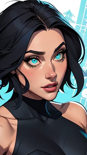 Personagem  mulher ninja com marcas de guerras Imagem de desenho animado de uma mulher .cartoon style illustration, estilo de arte dos desenhos animados, estilo de arte dos desenhos animados, digital illustration style, design de personagens altamente detalhado, arte digital detalhada coragem, Forest fan art, Design de personagens de retrato, beautiful digital illustration, retrato de alta qualidade, Arte em quadrinhos, mulher jovem cabelo com transas lindas . Beautiful outlined eyes Medium large bust and wonderful sensual clothes. expression of sexual desire image from the waist to the head illustration