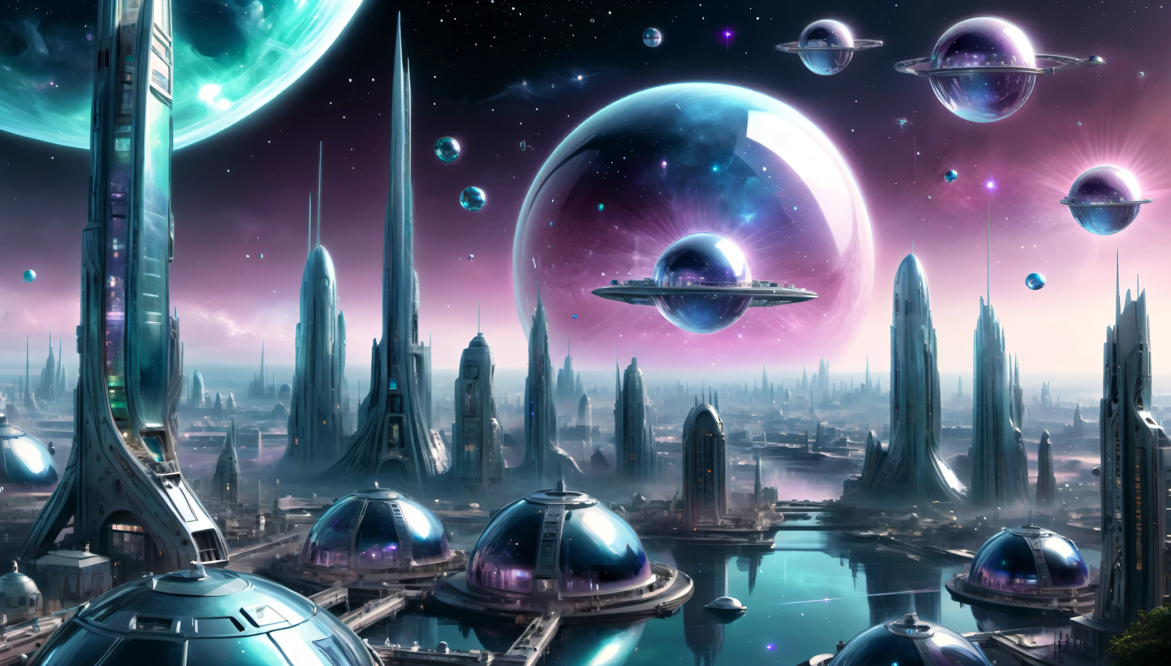 ((Melhor qualidade)), ((obra de arte)), ((realista,arte digital)), (hiper detalhado),DonMC3l3st14l3xpl0r3rsXL Cidade, tecnologia, Science fiction, futurista , 8k, HDR,