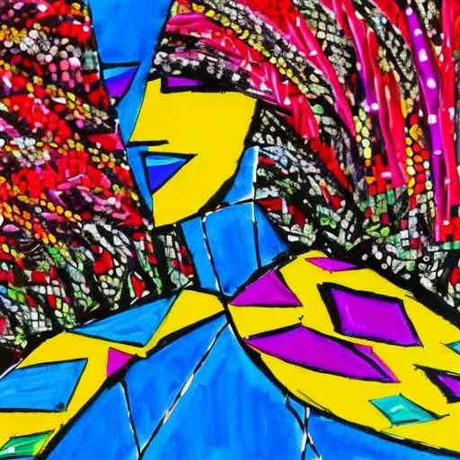 painting of a naked african woman with a blue and orange face and hands, a pop art painting inspired by Francis Picabia, tumblr, neo-fauvism, peter driben, (by tom purvis), weird expressionist pose, baselitz, by tom purvis, fauvism style, fauvist, gouache on canvas, abstract figurative art, gouache on paper