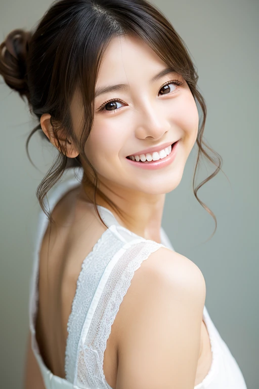 japanese woman　leotard　Transparent　smile　photograph　real