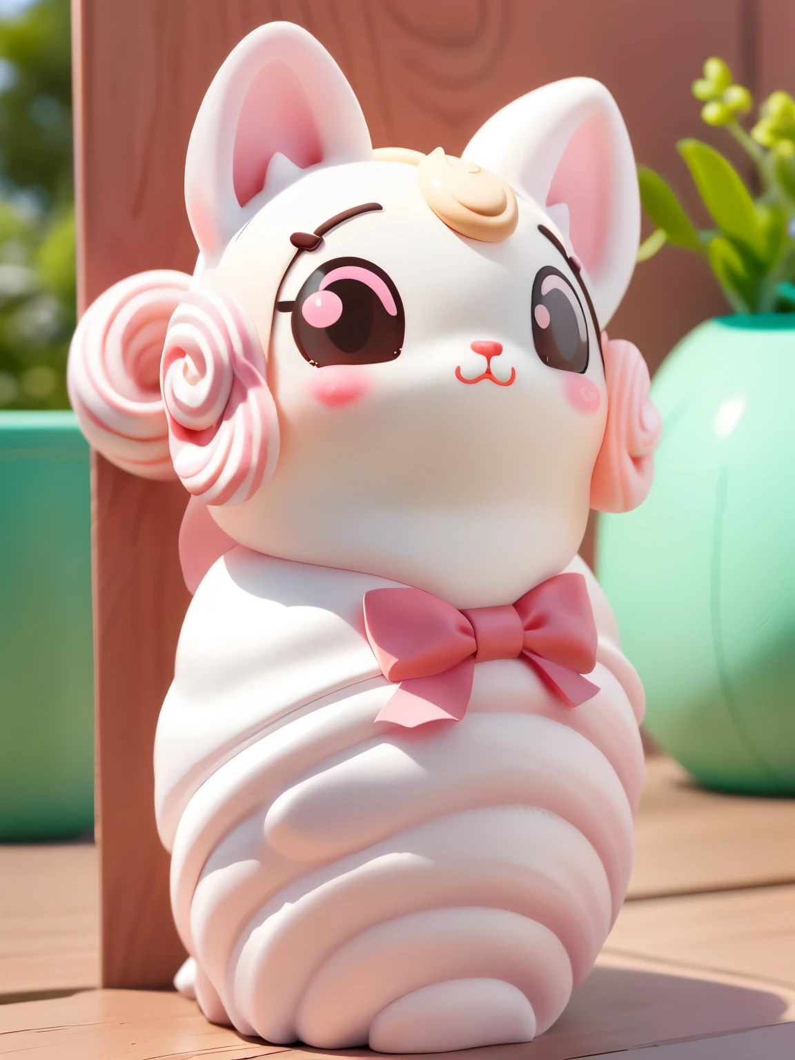 Cinamonroll (kawai a tal cual como es) ,sosteniendo un escudo (kawaii).y que el escudo lleve en el centro una escoba , (todo asthetic y suoer detallado