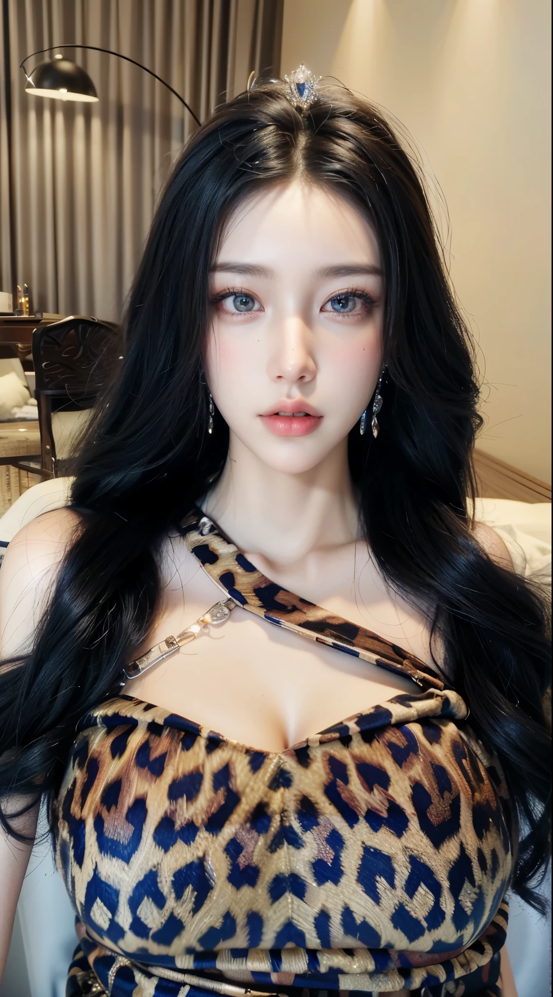 Game art,Best image quality,Highest resolution,8K,(A half-length photo),(portrait),(Head close-up),(rule of thirds),Unreal Engine 5 rendering works,20 year old girl,((Queen)),Eyes are very detailed,(big breasts),Elegant and noble,cinema lights,Ray tracing,Game CG,((3D Unreal Engine)),OC rendering reflection pattern,4K,Ultra-clear,translucent lace,Fair and plump figure,pretty face,gloss gel coat,身着华贵礼服的Queen,Necklace jewelry,dark blue pupils(Like the eyes of the starry sky),Full body tattoos,The tattoo is very beautiful,纹身Queen,
