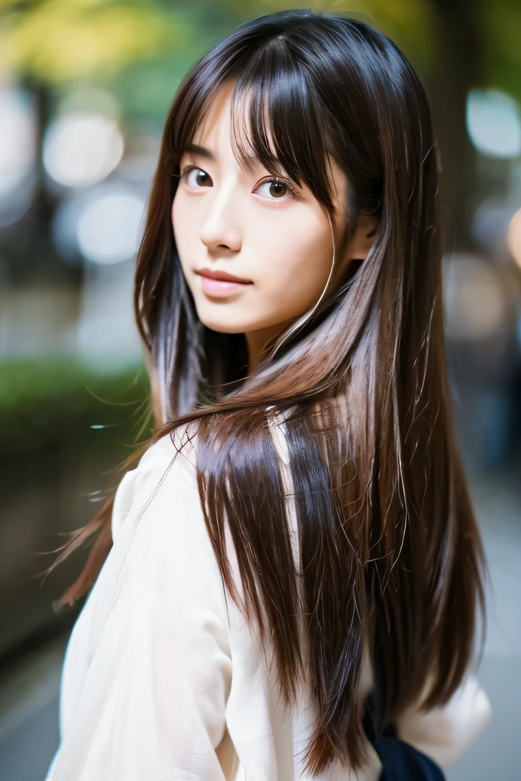 japanese woman、real、long hair