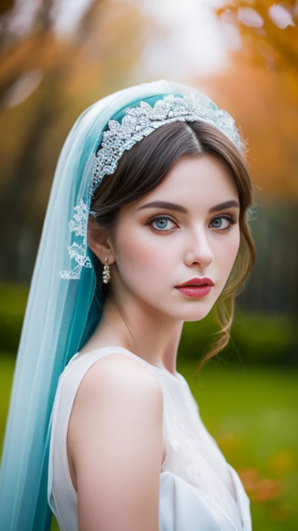 (8k, highest quality, masterpiece: 1.2), (highest quality: 1.0), (ultra high resolution: 1.0), watercolor, beautiful woman, (Shining eyes,blue pupil),shoulder, head band, Agnes Cecil, bust, cameson white silk fine dress, very bright design, pastel colour, autumn lights, moody gray, Gritty style Style Alexei Savrasov, Ivan Shishkin, Ilya Repin, (card retouch: 1.2), 2D, (oil: 1.2) very detailed