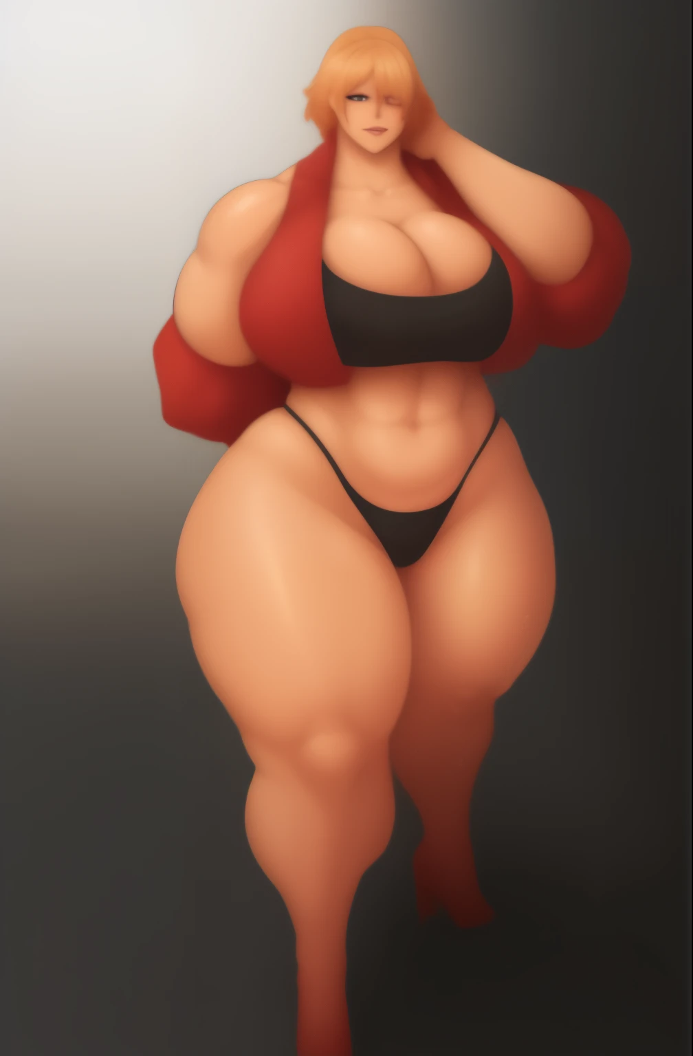 grosse poitrine, cheveux longs, cheveux vivants, , seul,, Muscular girl, Grande femelle, sourire, full body, vest, berserker, warrior, revealing cloths, (1girll), huge tit, Breasts, Conque, Moisturizes skin, ,trpical garden , black and green cheongsa, realistic illumination,top Quority,8K, masterpiece, Muscular female, Muscular, 10 Abs, Elaborate CG artwork, (best qualtiy, exquisite detailing, absolute masterpiece), (Head to Toe Image)), ((Full body image)),(plus size model)), (((mahogany colored dark skin))), ((Short bob cut,Blunt bangs)), (Beautiful mahogany black skin with open legs、One woman in white swimsuit and high heels), (((Light silver hair))), Detailed beautiful mature face, very detailed beautiful face and eyes, (detailed seductive and sharp eyes), (black shiny purple lips)), (black Eye Shadow), blush, (sadistic seductive smile), (Curvaceous), ( unbelievably huge curvaceous hips), (very huge sensual ass), (ridiculously massive thick thighs), (sweaty skin), (elf ears),(wet oily skin), Fingernail Art, Jewelry, Bracelet, hoop earrings. Tongue out:1.6, long tongue:1.5