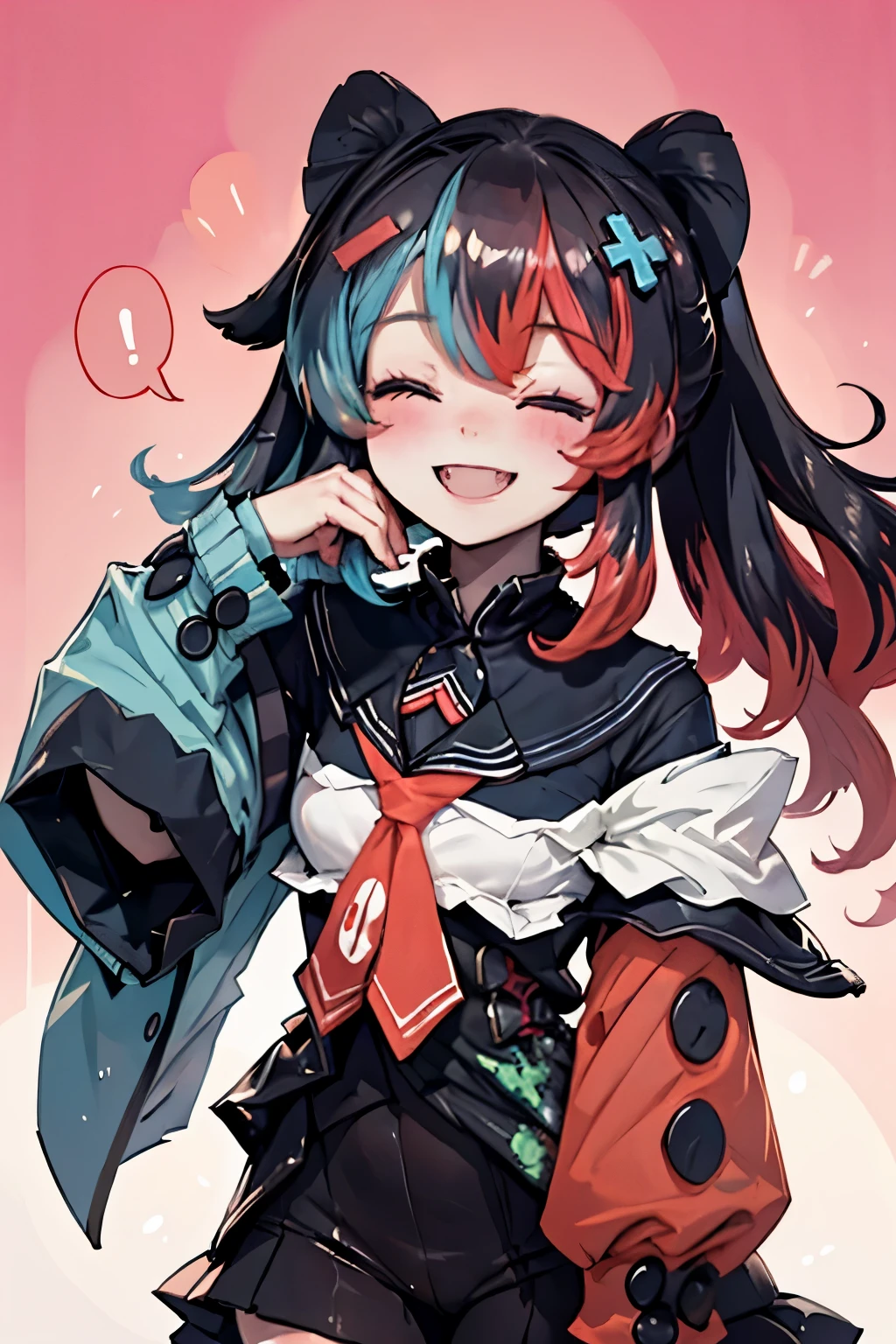 Highly detailed, High Quality, Masterpiece, beautiful, 1girl, solo, SwitchchanOutfit, (HeadpatPOV:1.5), headpat, pov, smile, bright smile, head tilt, closed eyes, happy, blush,