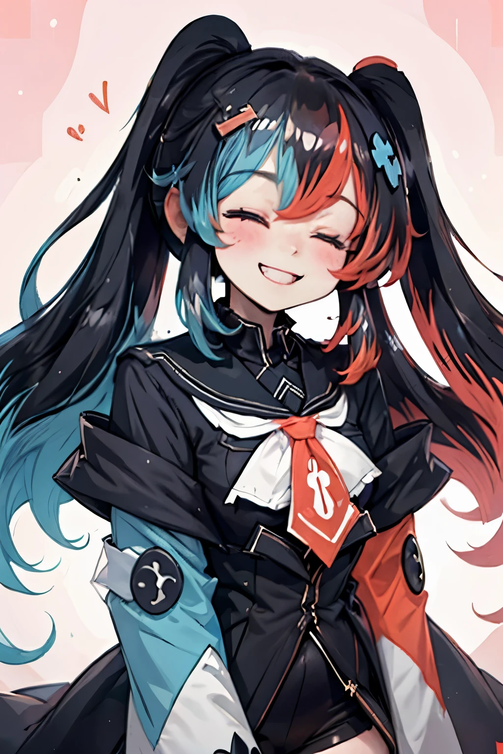 Highly detailed, High Quality, Masterpiece, beautiful, 1girl, solo, SwitchchanOutfit, (HeadpatPOV:1.5), headpat, pov, smile, bright smile, head tilt, closed eyes, happy, blush,