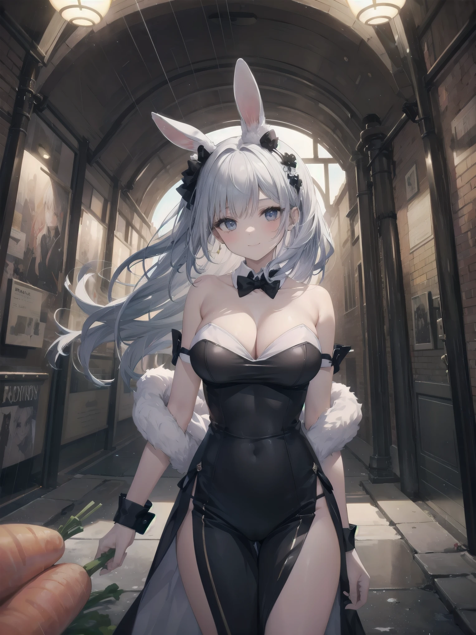 Two beautiful rabbit-women, a fun day, an underground expedition, dark and creepy creatures,
, contracts, magic, solemnity,seductive smile,seduction, colorful,
Departure, farewell, joy, anticipation,
sea,,Strong wind blowing, rain,super big carrot-ship,
Artistic, memorable masterpieces, moments in history,
Departure, seeing off, joy, anticipation, working, looking at viewer,
Watercolor:1.3, Delicate, Detail, Masterpiece, (big rabbit-cats:1.3),(saturation:1.2),sharp focus, face focus,