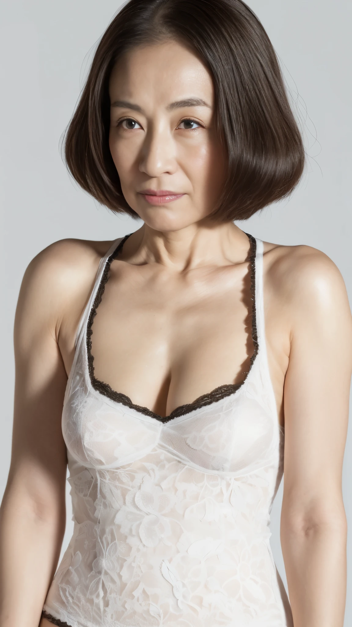 old age, ((fractal art)), (((masterpiece))), 8K, clear image, (((alone))), (((古いold age者の日本人熟女))), pure white background, gray hair, lower your arms, Wearing a flashy bra, gravure, facing the front, ((Elderly mature woman with an old face)), describe the lips correctly,red lips, flashy makeup, (((alone))), (((perfect anatomy))), Elderly, pure white background, gravure, natural upright posture, facing the front, ((obscene)), from the chest up, highest quality, Super detailed, realistic, Super detailed細なスキン, (1 Japanese mature woman), (positive), 95 years old, huge breasts, mature politician, Glamour, sexy, pure white skin, looking at the viewer,