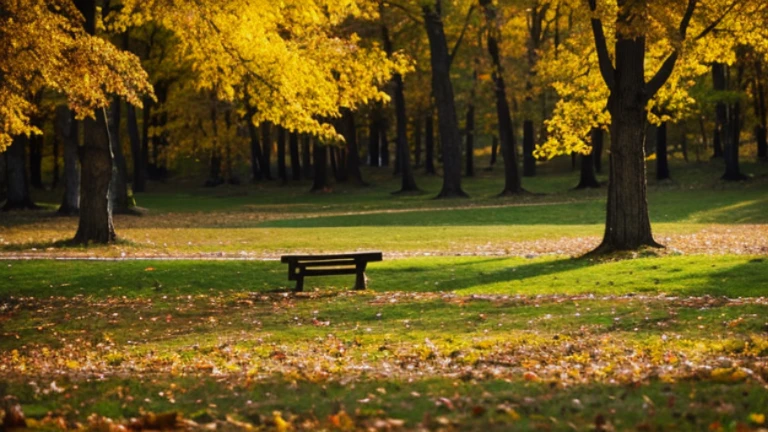 Autumn wood birds lanscape