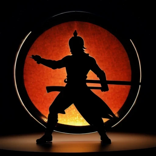 (Silhouette of heroine dancing sword:1.5),Glowing sword,(Fighting posture，strong dyna pose:1.4),on  the lake，high contrast, movie lighting, Enigmatic Atmosphere,，lotus flower，Lotus leaf，corrugation，(splash of water;1.4)，a moon，dyna，swordsman，Kungfu, very happy, Side view, whole body, 3d, (Black and white checkered glasses) octane rendering, perfect appearance, Collagen protein（（（denim）））dark style，Behind the black halo，Black aura，Black flame，Red sunglasses，combat status，Roar，direction，8K quality，Higher quality，Detailed details，masterpiece，masterpiece，