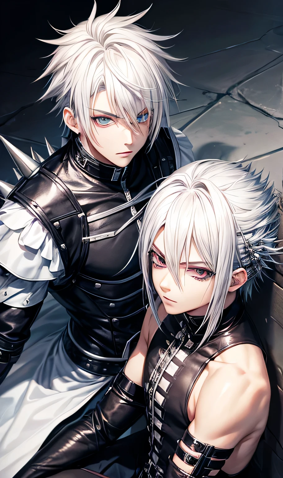 male,silver hair,Spiky Hair,Visual Kei