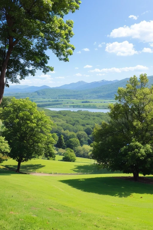 Pintura de un Paisaje de un campo super lindo