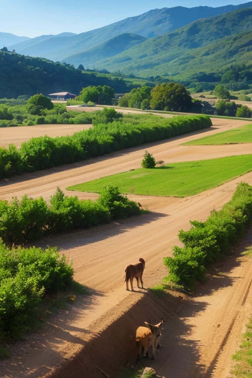 Pintura de un Paisaje de un campo super lindo