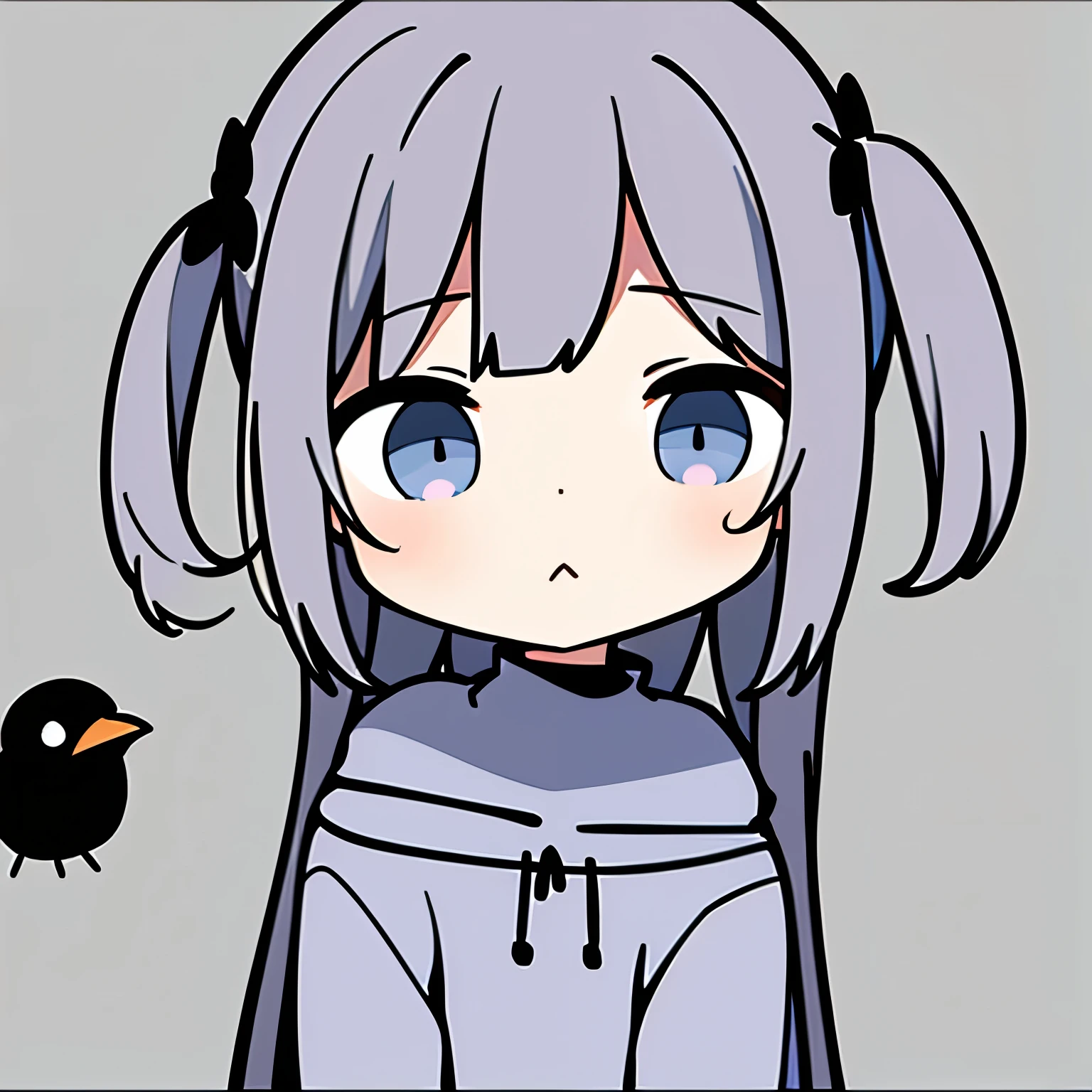 masterpiece, cute, catchy and pop crow, background simple pastel color