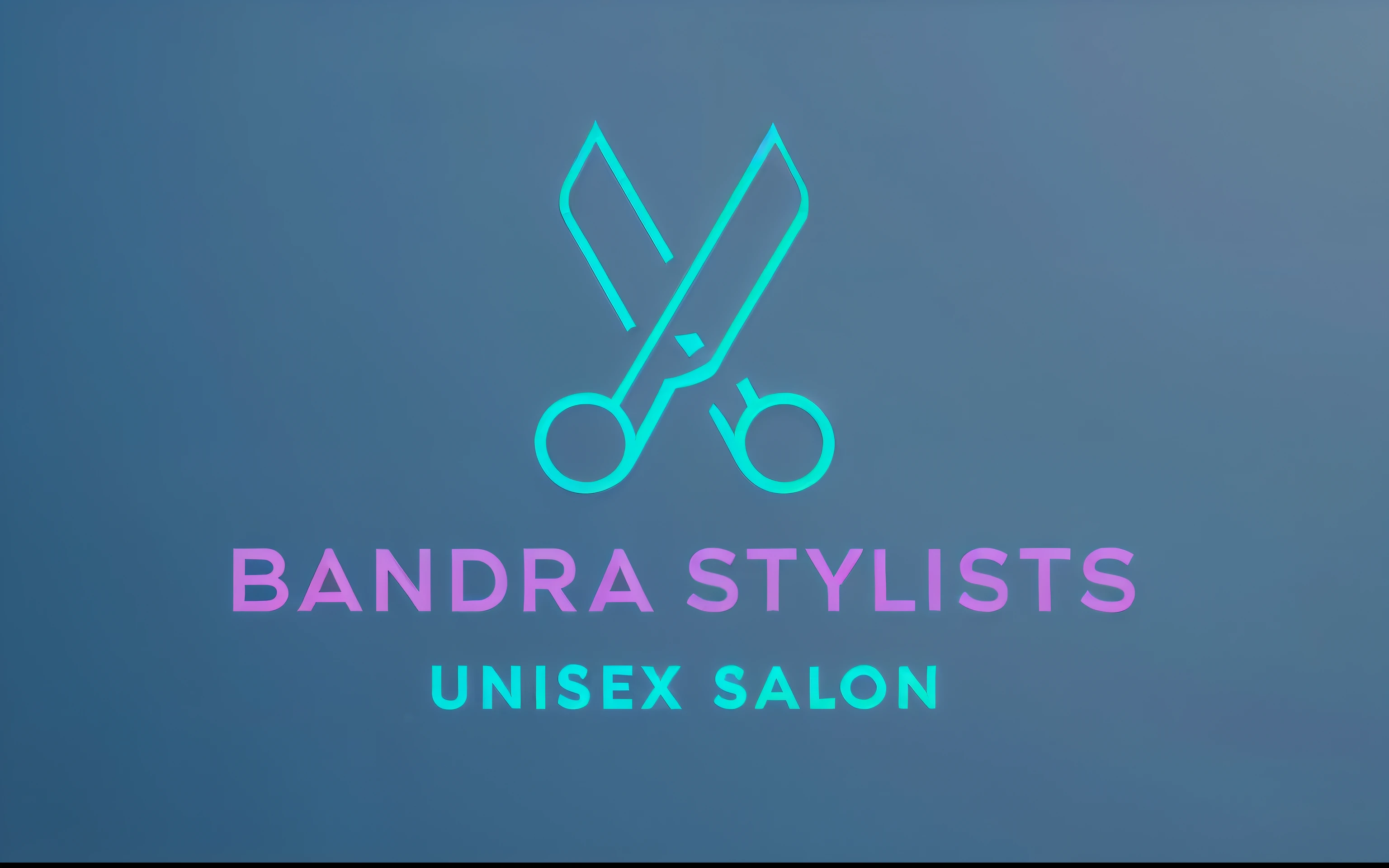 a close up of a pair of scissors on a blue background, business logo, minimalistic logo, unique styles, 💋 💄 👠 👗, minimalistic aesthetics, stylish hairstyles, mixed styles, logo design, promo art, pandora style, unusual, minimalist logo without text, official artwork, by Gina Pellón, by Ramon Silva, random artist