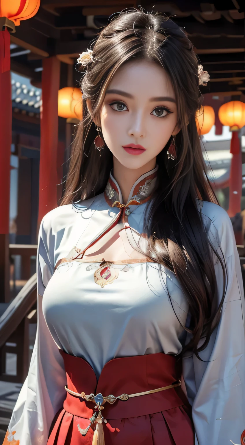 China dressを着た女性, (((masterpiece))), ((Highest quality)), ((Intricately detailed)), ((Surreal)), Absurd resolution, Mature Woman, Mature Woman, perspective, Very detailed, figure, One girl,Perfect hands, Detailed fingers, Beautiful attention to detail, Updo, Gray Eyes,(China dress:1.2), Earrings, Detailed Background, Perfect Eyes, Seductive eyes, Looking at the audience, from the front,Pink Hair Color、Hair color: Pink、Pink Hair、Beautiful Face、Well-formed face、Lip gloss、