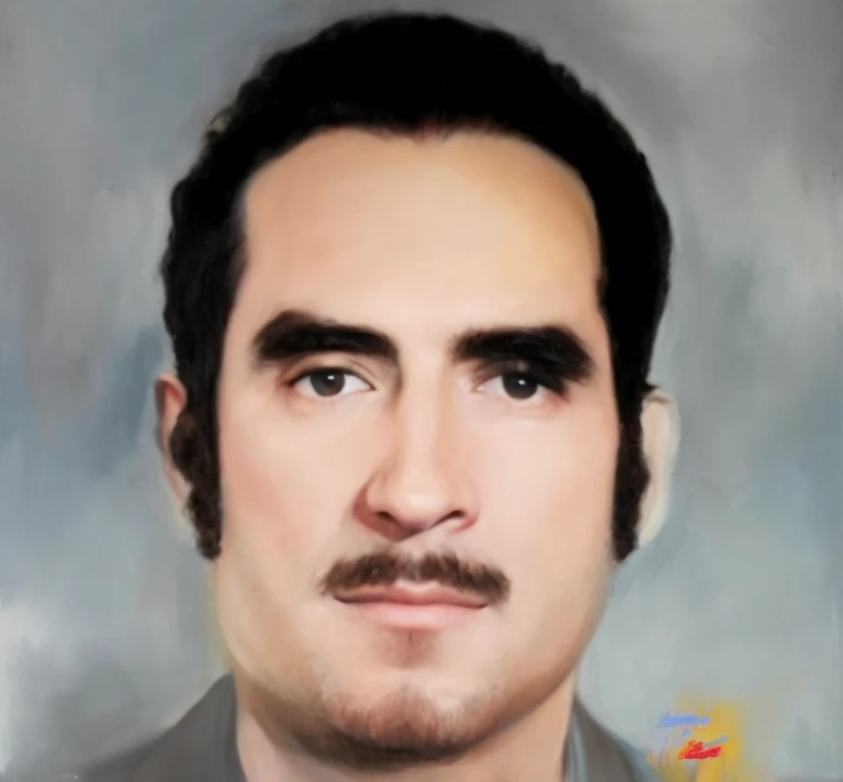Arafed photo of a 30 year old man, in an oil painting style, Una foto coloreada, Retrato detallado en color, Retrato de estudio en color, Retrato al estilo de Craola, Se parece a Ebru Sahin, Foto de retrato realista, Foto coloreada, transformation portrait, Retrato detallado