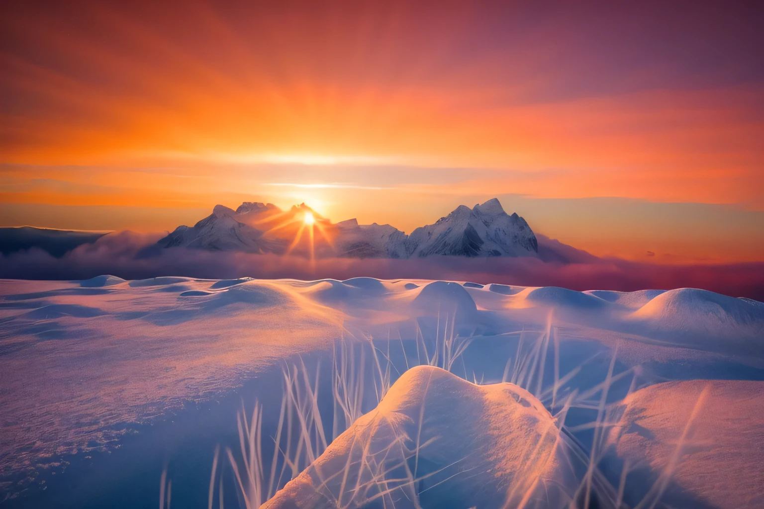 Glow,snow,Canon camera shooting,light and shadow,Sunset,Cool and warm colors,