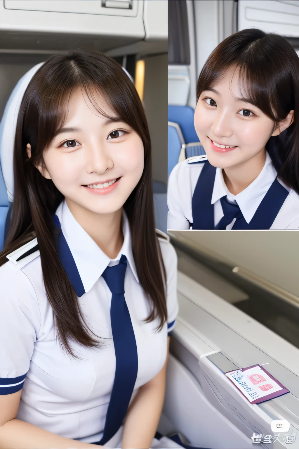 A 22-year-old with a cute, baby-faced idol-like face Occupation: Flight Attendant Gentle and cute smile gently Medium size bust She rolls up the front of her uniform skirt and shows me her panties. panties are clearly visible Raw photo genuine real High definition Do not display copyright