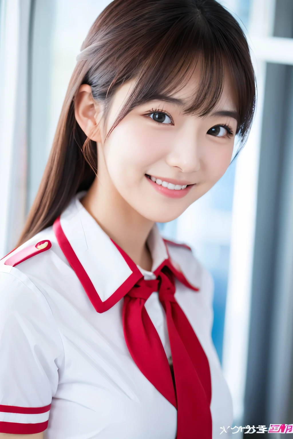 A 22-year-old with a cute, baby-faced idol-like face Occupation: Flight Attendant Gentle and cute smile gently Medium size bust The front of the uniform is open、breasts are visible panties are clearly visible Raw photo genuine real High definition Do not display copyright