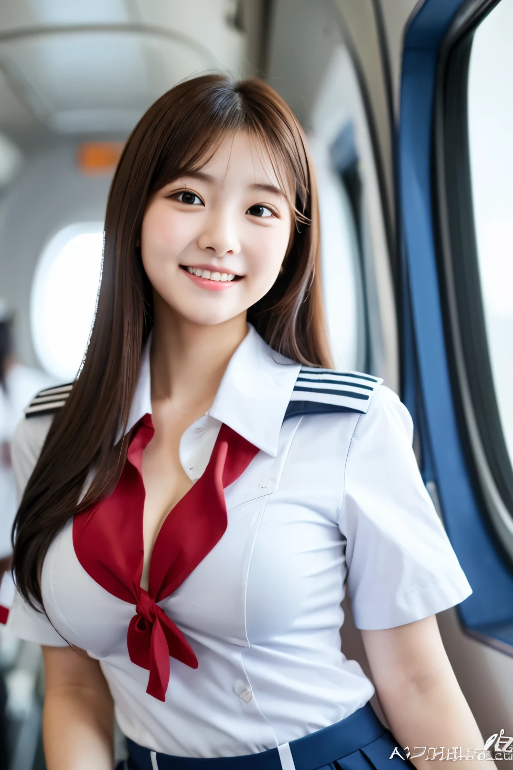A 22-year-old with a cute, baby-faced idol-like face Occupation: Flight Attendant Gentle and cute smile gently Medium size bust A sexy full-body view of her uniform rolled up to show her breasts A very sexy whole body Raw photo genuine real High definition Do not display copyright