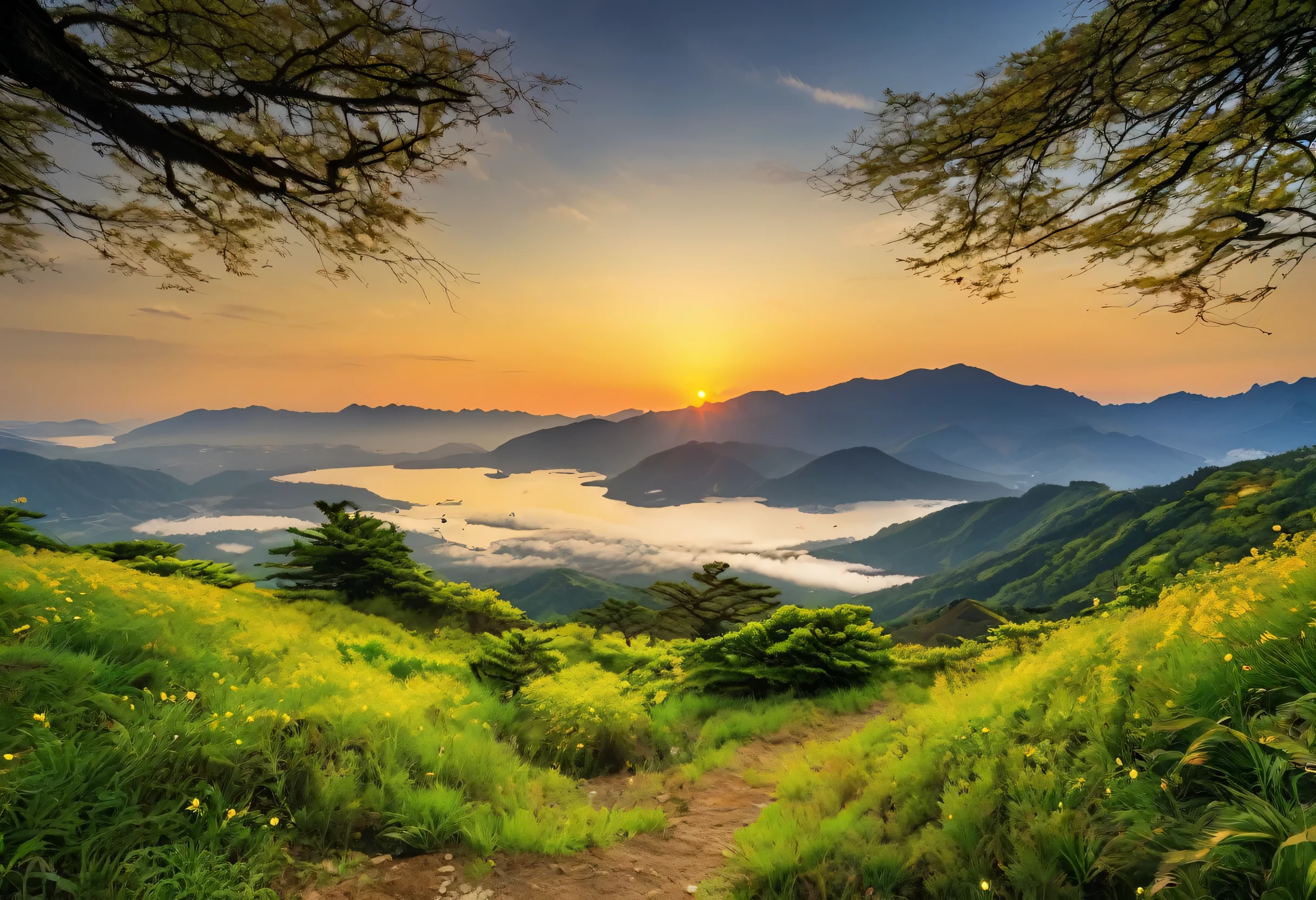 A landscape that makes you feel happy、Captivate the viewer、Bring good luck、real photos