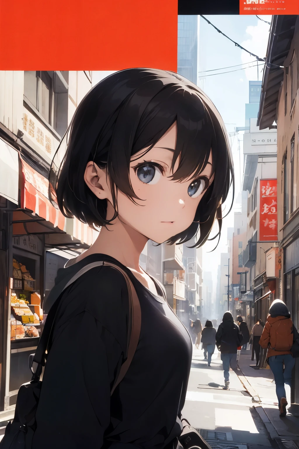Cover page of a magazine, title of magazine is Sociology, various people, urban background, city streets, masterpiece