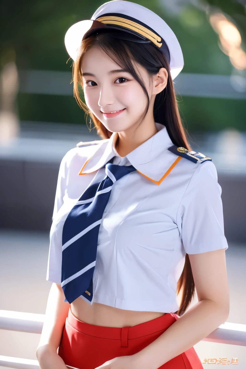 A 22-year-old with a cute, baby-faced idol-like face　Occupation: Flight Attendant　Gentle and cute　smile gently　Medium size bust　The uniform was designed to expose breasts and vaginas.　whole body posture　Raw photo　genuine　real　High definition　Do not display copyright