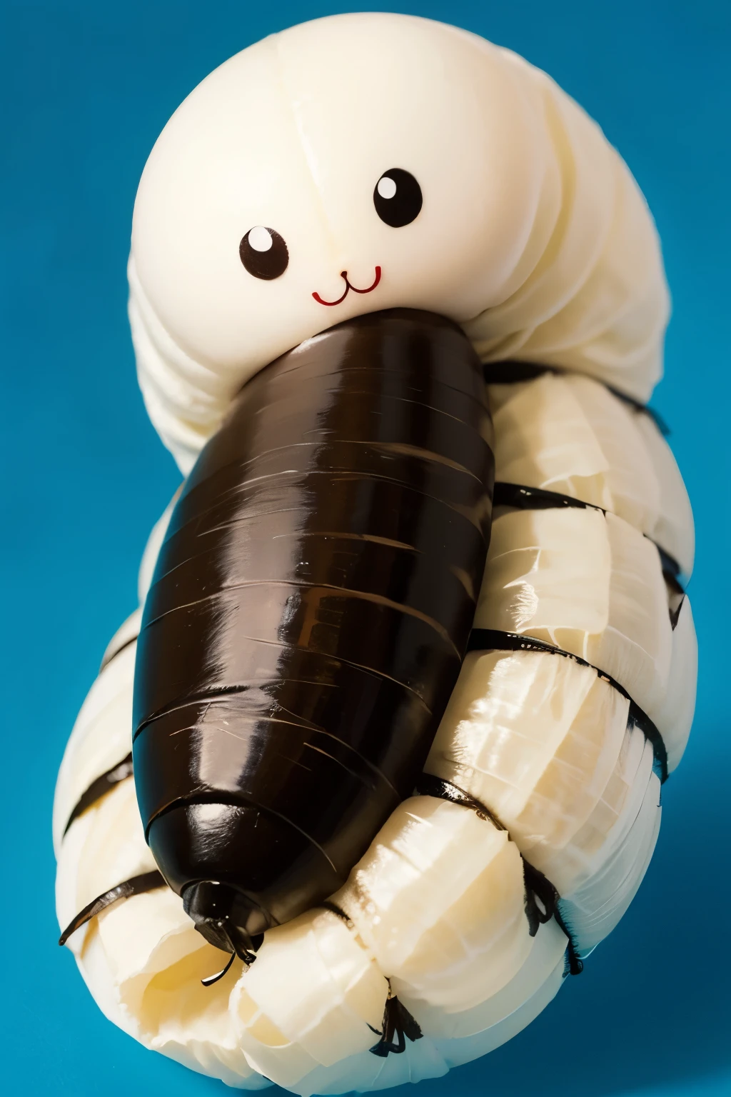 Silkworm in cartoon style