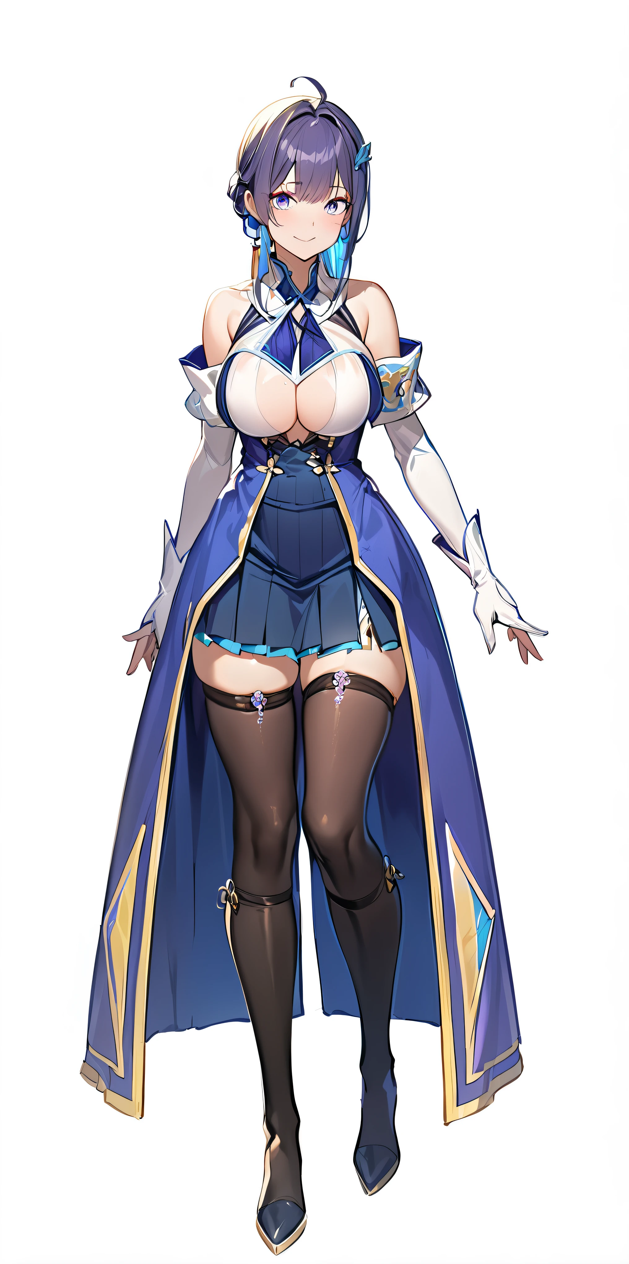 a girl, Wearing a purple and black robe, Standing in a Chinese-style building