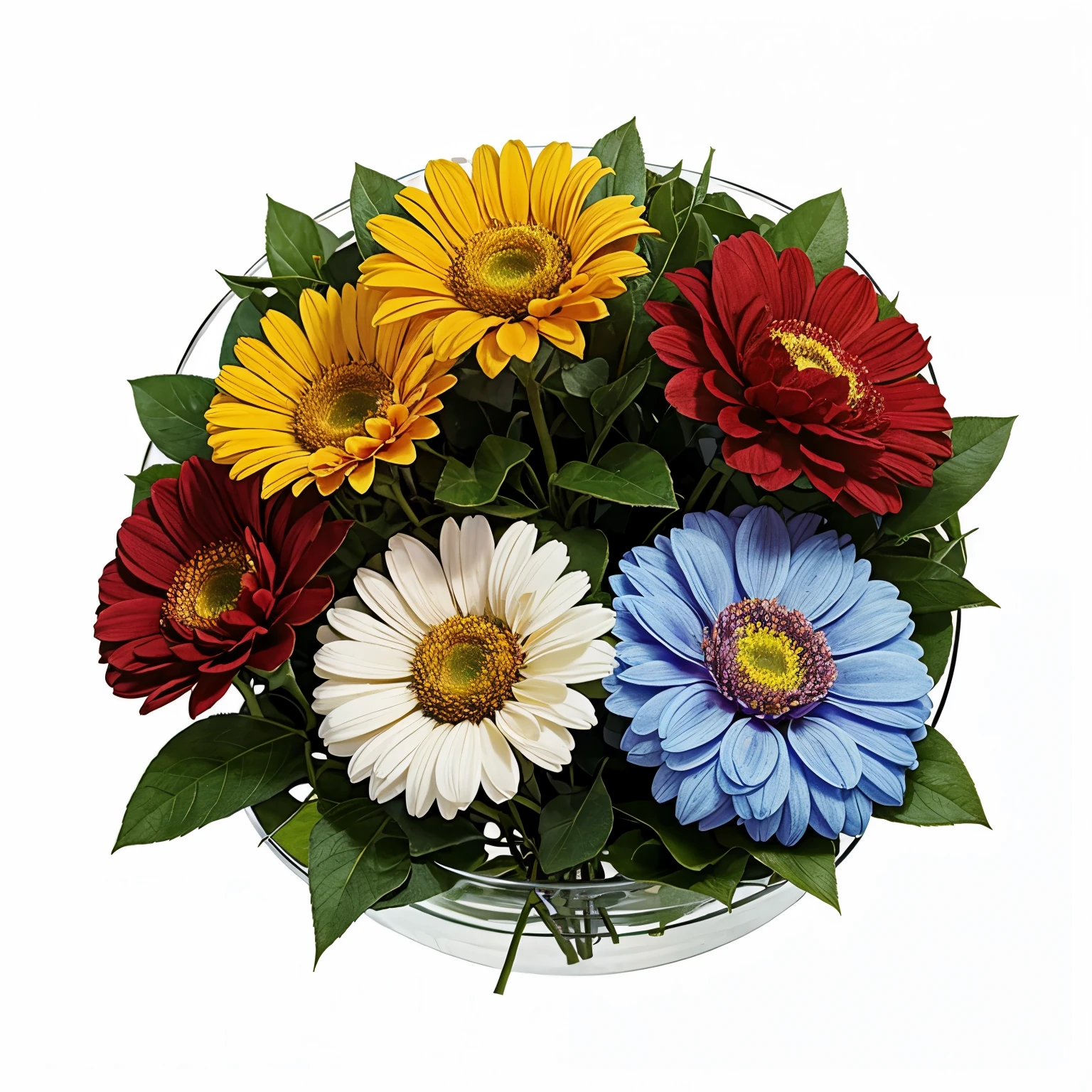 Draw 7 flowers
