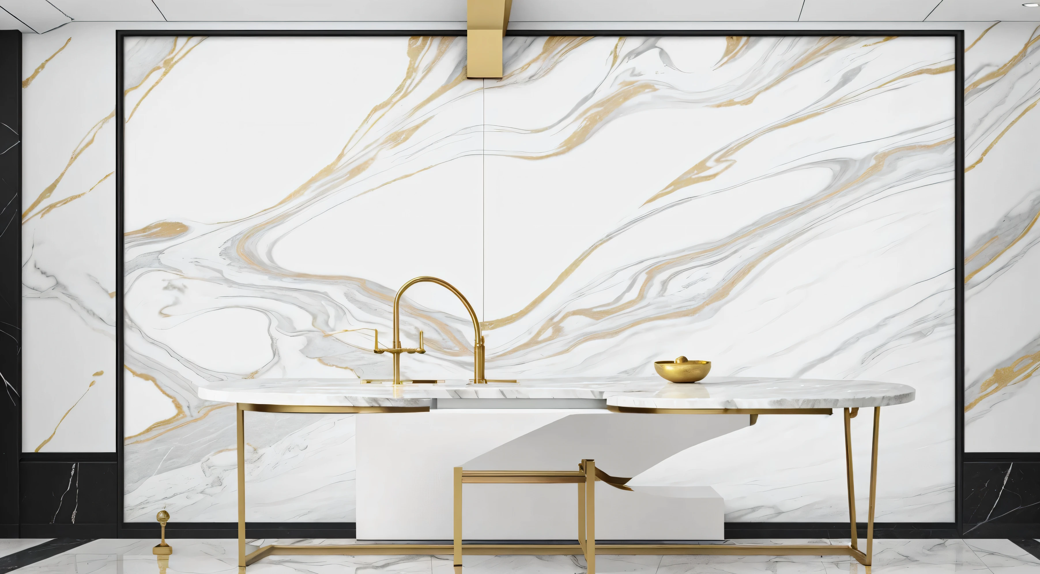 There is a marble table in the room,A bowl is placed on top, white karaka gold marble, Engraved Marble Textured Silk Cloth, marble wall, Baroque marble and gold in space, translucent stone white skin, white marble with gold accents, On a large marble wall, white marble wall, white marble and gold, Ivory and black marble, polished white marble, white marble