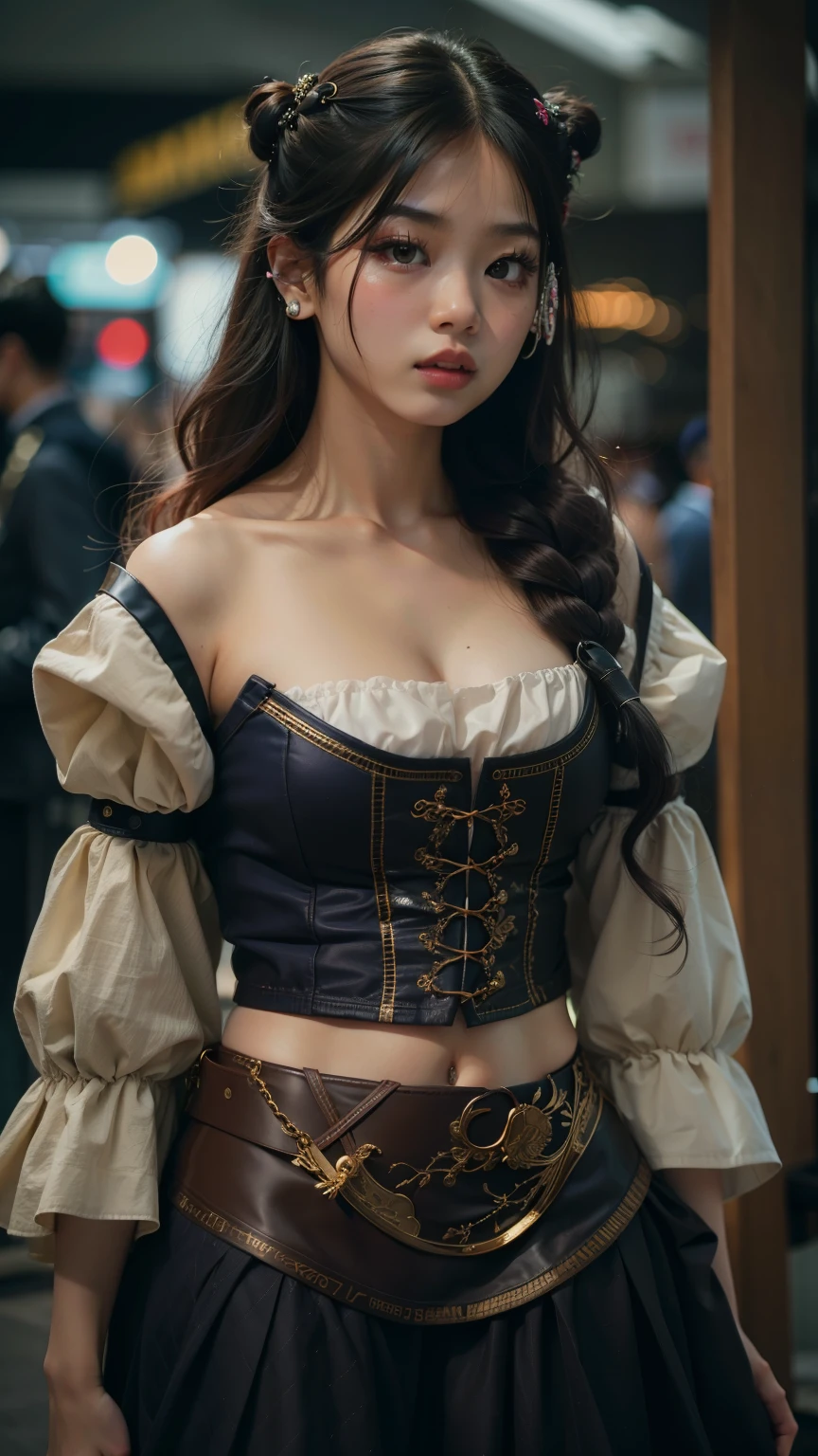 um close up de uma mulher com cabelos longos usando um vestido roxo, jennie blackpink, basia tran |, asian features, jossi do blackpink, Xision Wu, young skinny gravure idol, Poarch bonito, Lulu Chen, a young asian woman, Shen Mingchen, young asian girl, Xintong Chen, gemma chen, Gongbi, Asian girl with long hair