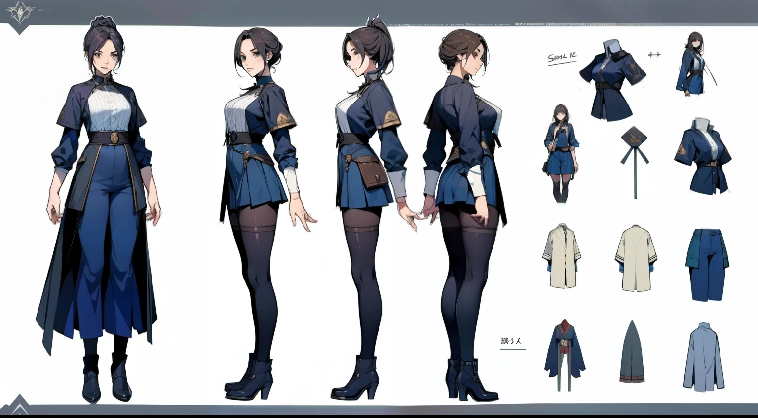 Female original character action reference sheet available,