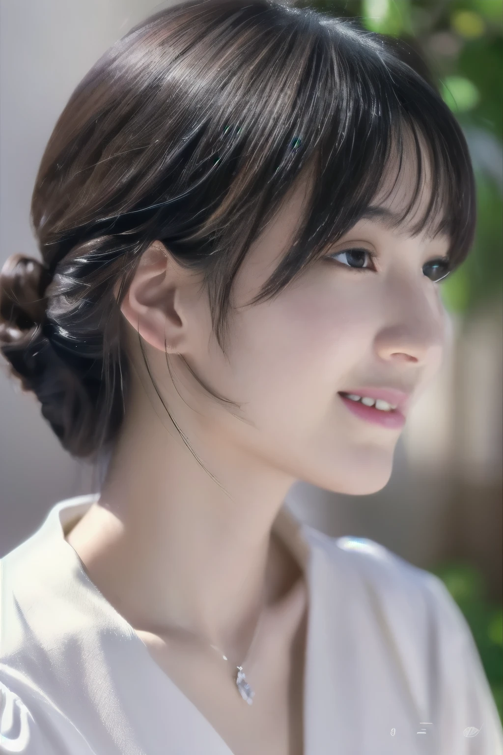 (8K、Raw photo、highest quality、Masseter muscle part:1.2)、super detailed、super resolution、(realistic、realistic pictures:1.37)、
Portrait、High-definition RAW color photo、professional photography、
very detailed and beautiful、very detailed、8K image wallpaper、amazing details、huge file size、
official art、very detailed CG Unity 8K wallpaper,
very detailed woman、girl、20 year old woma,
very fine eyes、very detailed肌、very fine fingers、very detailed nose、very detailed detailed mouth、perfect anatomy、
detailed background、detailed clothing、white skin、glowing skin、
Slender Body、black haired、semi-long、laughter、
lifelike face、delicate eyes、ordering sauce、
cowboy shot、positive、standing athletic pose、dynamic lighting