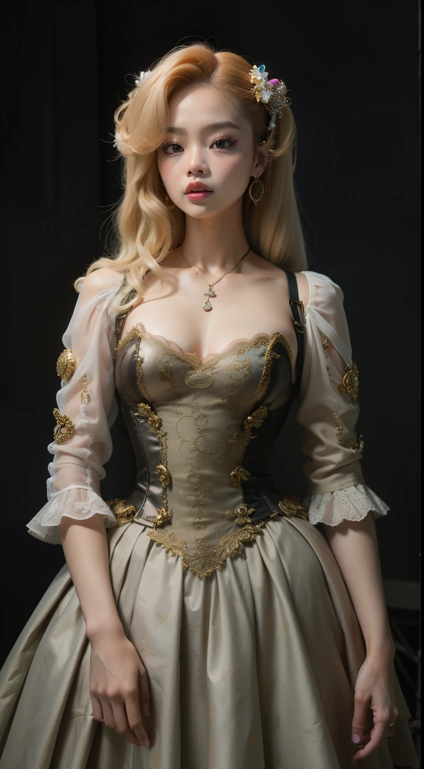 um close up de uma mulher com cabelos longos usando um vestido roxo, jennie blackpink, basia tran |, asian features, jossi do blackpink, Xision Wu, young skinny gravure idol, Poarch bonito, Lulu Chen, a young asian woman, Shen Mingchen, young asian girl, Xintong Chen, gemma chen, Gongbi, Asian girl with long hair