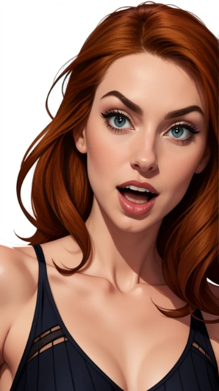 Personagem usando roupasestilo Cartoon Burlesque suja de sangue criminoso Yvonne Strahovski omagem de desenho animado de uma mulher .cartoon style illustration, estilo de arte dos desenhos animados, estilo de arte dos desenhos animados, open mouth with vampire teeth stained with criminal blood Digital illustration style, design de personagens altamente detalhado, arte digital detalhada fofa, City fan art, Design de personagens de retrato, beautiful digital illustration, retrato de alta qualidade, Arte em quadrinhos, mulher jovem. expression of sexual desire white background stained with criminal blood