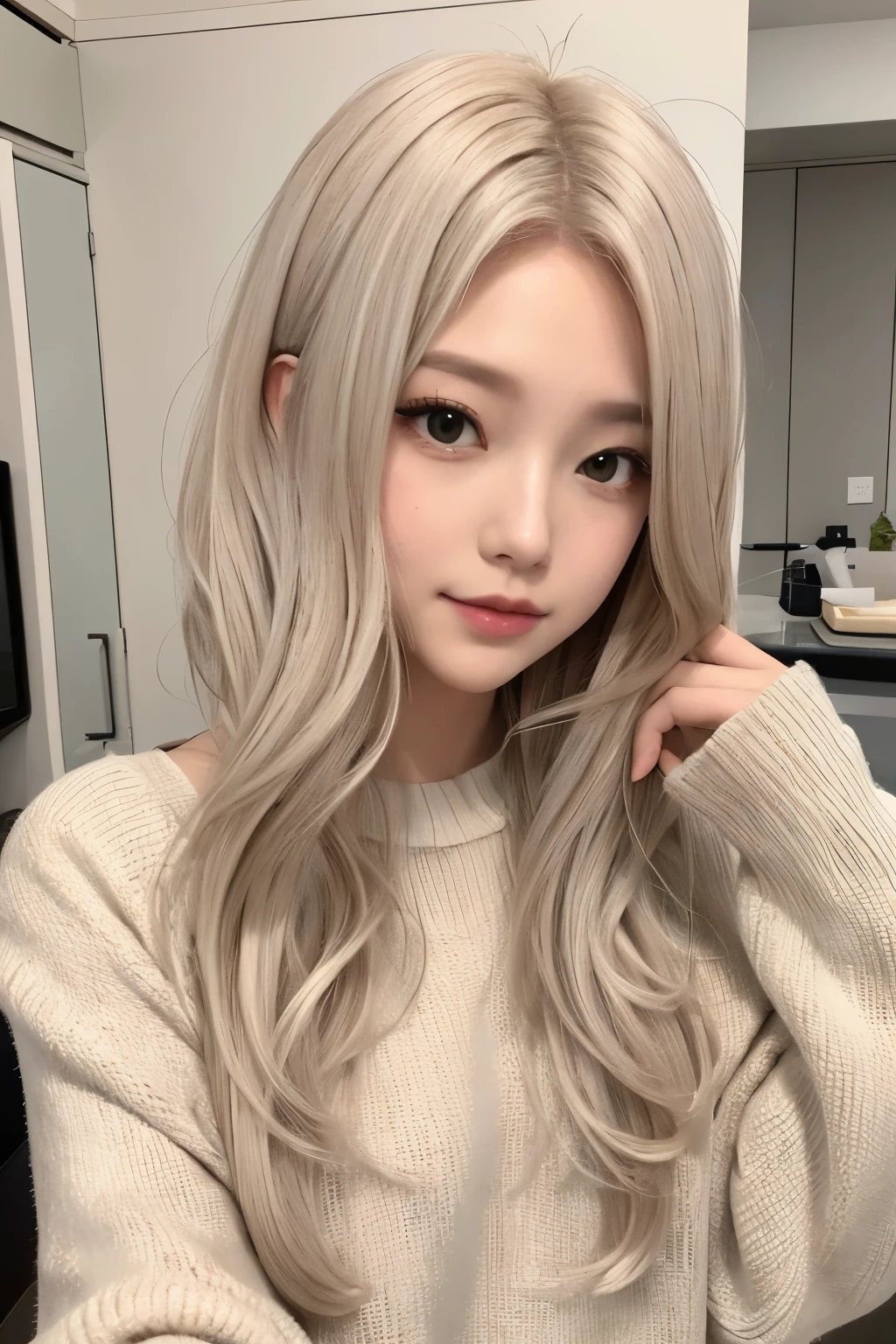 Beige hair color is cute