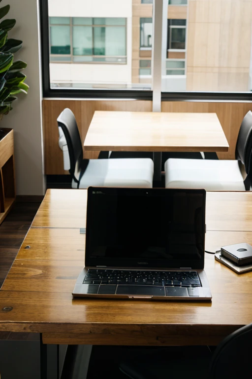 laptop on the table