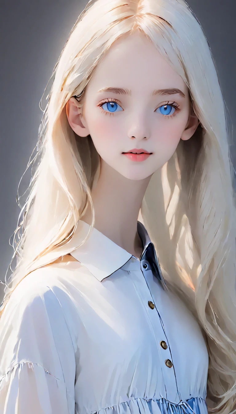 (((Fondo blanco:1.3)))、chica albina、(((1 chica))), 16 years old,(((los ojos son blancos:1.3)))、vestido blanco、((Camisa blanca:1.3、Vestido de bloque blanco)), Efecto Tyndall, realista, Estudio de sombras,Ultramarine Lighting, Dual tone lighting, (piel con alto detalle: 1.2)、薄dark lighting、dark lighting、 Photography, high resolution, 4k, 8K, Desenfoque de fondo,Desvanecerse maravillosamente、mundo blanco、Fondo blanco