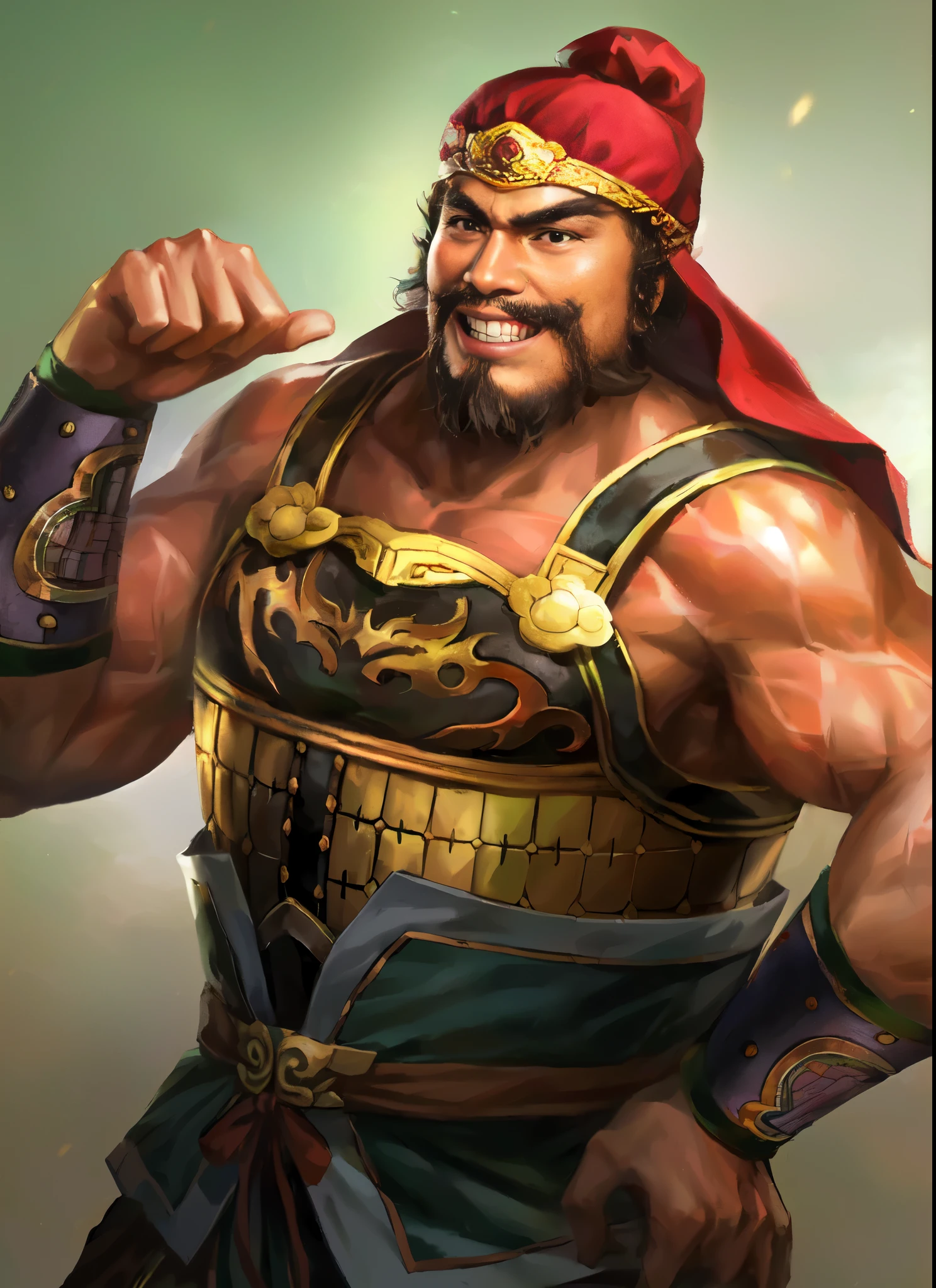 one in costume、Close-up of man holding sword, Guan yu, bian lian, Inspired by Hu Zaobin, Inspired by Li Kan, Inspired by Huang Shen, Inspired by Huang Ding, Inspired by Wu Bin, hua cheng, Inspired by Shen Zhou, Yang Qi, Inspired by Guo Chun, Inspired by Li Cheng, by Qu Leilei